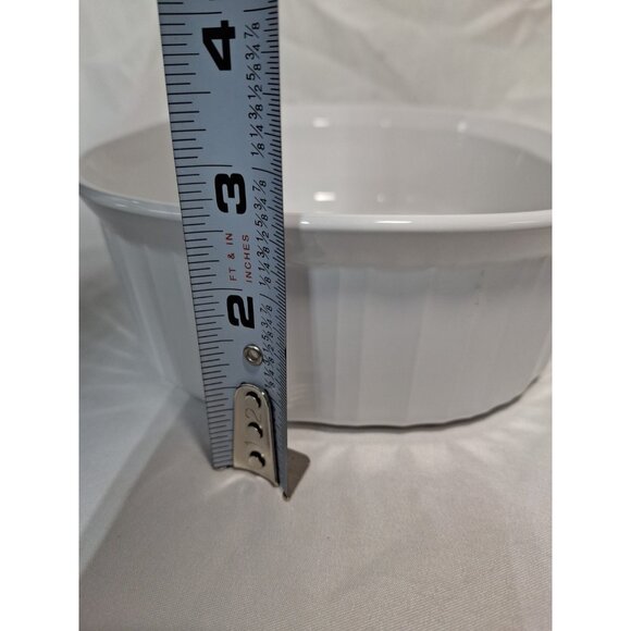 Corning Ware French White F-12-B 1.8 Liter 2 Quart Casserole W/ Lid Ribbed - Picture 11 of 12